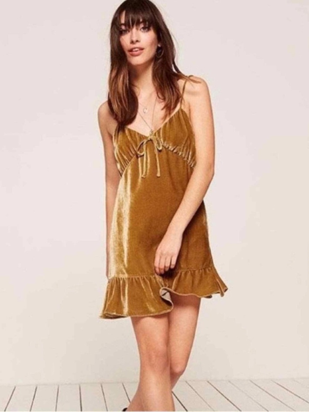 New with tags Reformation Velvet Polly dress. Size XS